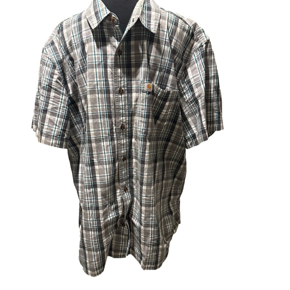 Carhartt Plaid Grey Button Down Shirt